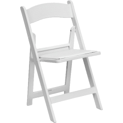 WHITE RESIN FOLDING CHAIR RENTAL