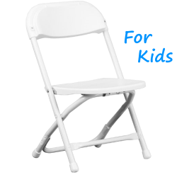 KIDS WHITE FOLDING CHAIR RENTAL