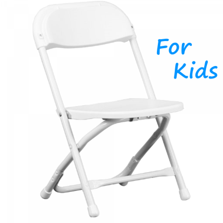 KIDS WHITE FOLDING CHAIR RENTAL