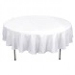 90 ROUND WHITE TABLECLOTH