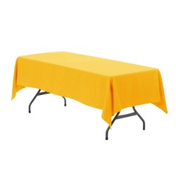 60 X 102 GOLD RECTANGULAR TABLECLOTH (6' TABLE)