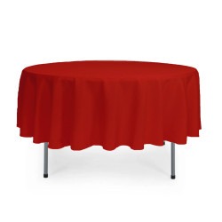 90 ROUND RED TABLECLOTH