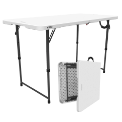 4' Fold-in-Half Adjustable Height Table Rental